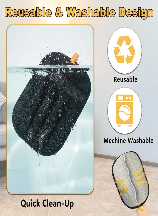 KUNAL 3 Pack Pet Hair Removal Glove,Electrostatic Pet Hair Removal Gloves,Five-Finger Grooming Tool,Reusable Fur Remover Glove for Pet Hair, Clothing, Couch, Furniture, Carpet, Car Seat - Image 5